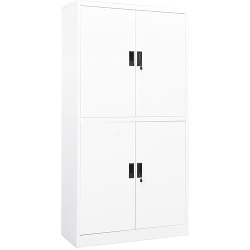 VidaXL Pisarni&amp;scaron;ka omara bela 90x40x180 cm jeklo Slike