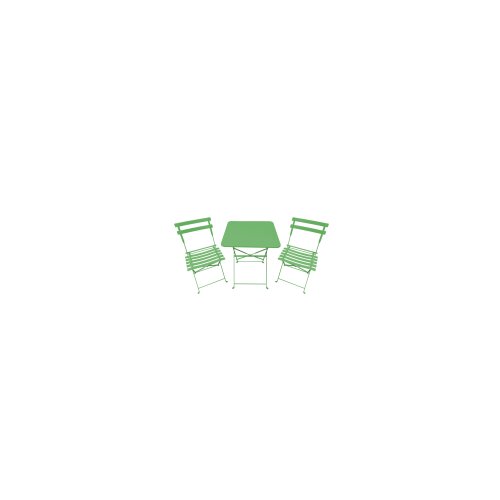 Home Plus set za terasu LEN 2 stolice i sto sklopivo zelena boja DLC Slike