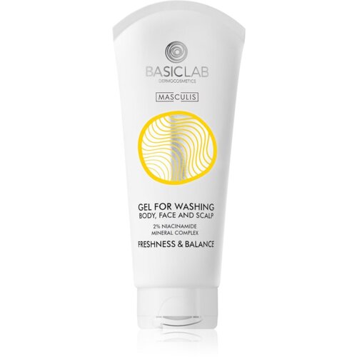 BasicLab Dermocosmetics Masculis gel za prhanje za obraz, telo in lase 100 ml Cene