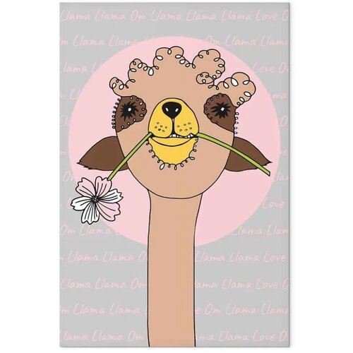  Slika - Happy Llama (1 Part) Vertical 60x90 Premium Print Slike