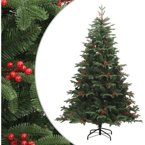  Umetna novoletna jelka s storži in jagodami 210 cm, (20887294) Cene