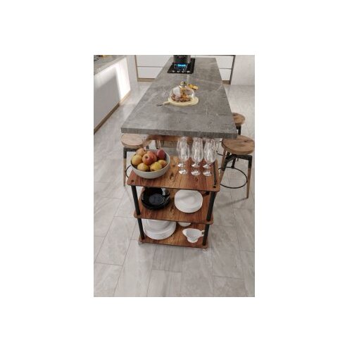 Hanah home Dinner Trollei Servant Walnut Cene
