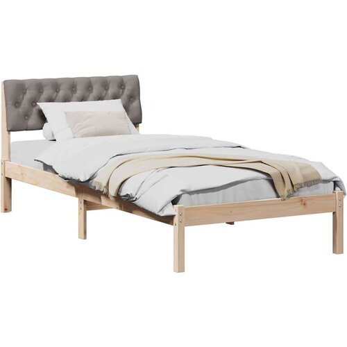  Okvir kreveta Smeđa i taupe 90 x 200 cm Masivna borovina Slike