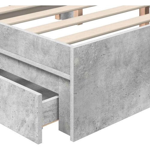  Krevet s od storage s uzglavljem Betonski sivi 180 x 200 cm Slike