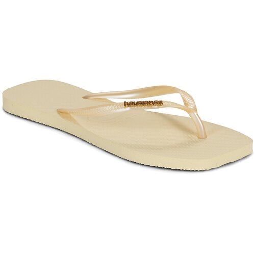 Havaianas Japonke SLIM SQUARE LOGO METALLIC Bež Cene