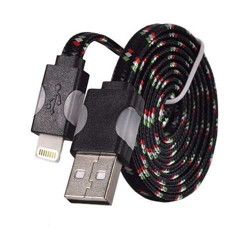  Podatkovni data kabel - računalni&amp;scaron;ki polnilec - Apple Lightning - LED - črni Slike