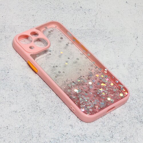 Maska frame glitter za iphone 13 mini 5.4 roze Slike