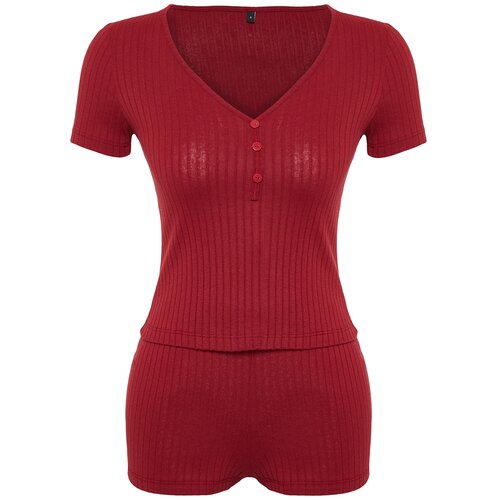 Trendyol Ženski set pidžame Thmss24Pt00097, Bordo Cene
