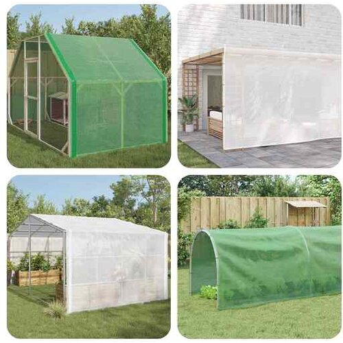 VidaXL Cerada s rupama 2 kom. Zelena 3 x 20 m 260 gsm PE - 3 x 20 m 2 Zelena Slike
