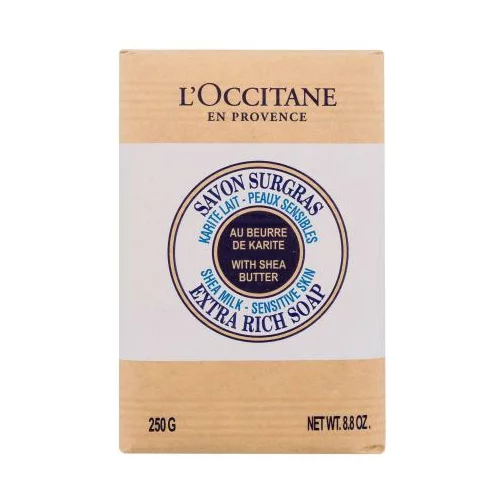 L'occitane Shea Milk Extra Rich Soap milo s karitejevim maslom za občutljivo kožo 250 g unisex