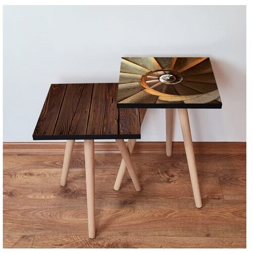 Hanah home sklapajući Stočić 2 Komada 2SHP479 - Braon Slike
