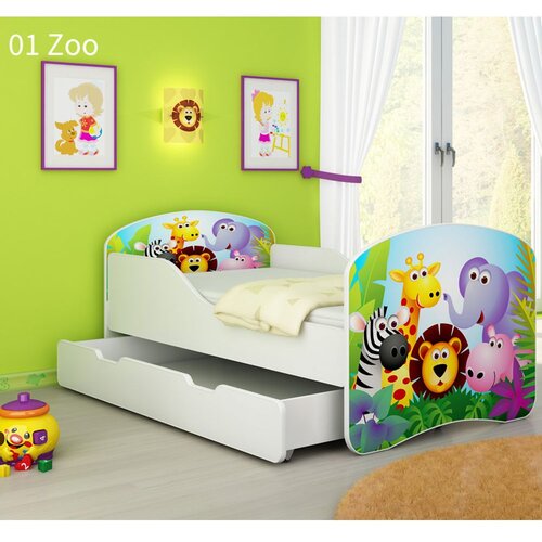 ACMA Dječji krevet s motivom + ladica 160x80 cm - 01 Zoo Cene