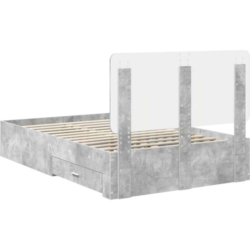  Okvir za krevet s uzglavljem Betonski sivi 135 x 190 cm Slike