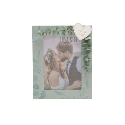 Widdop & Co. Love Story - Foto ram - Love Story, Mr & Mrs, Green with Leaves, 13x18cm Cene