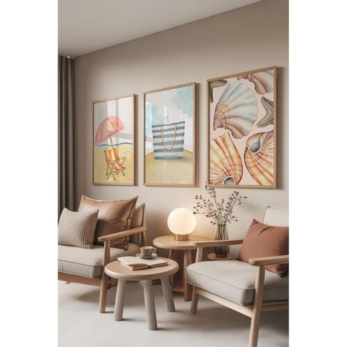 WALLXPERT Ç-300825 - 3040 set dekorativnih slika u više boja (3 komada) Cene