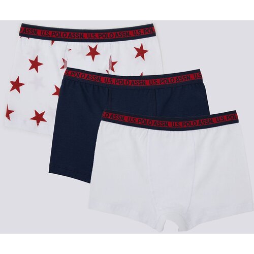 U.S. Polo Assn. set bokserica za dečake US1378, 3 komada, bele i teget Slike