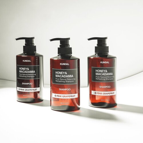 KUNDAL Honey &amp;amp; Macadamia Pink Grapefruit naravni &amp;scaron;ampon za suhe in po&amp;scaron;kodovane lase 500 ml Slike