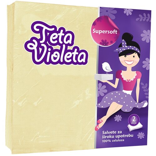Teta Violeta salvete super soft 38*38 2SL bež Cene