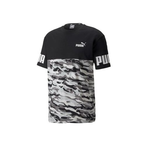 Puma Majice s kratkimi rokavi Power Camo Tee Črna Slike