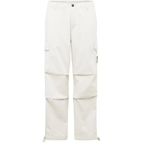 Calvin Klein Jeans Kargo hlače svetlo siva