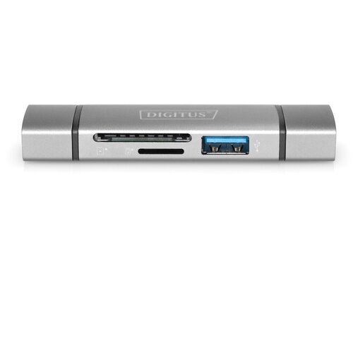Digitus DA-70886 vanjski čitač memorijskih kartica/hub siva Slike