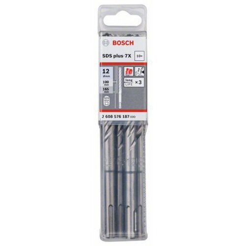 Bosch hamer burgija SDS plus-7X 12 x 100 x 165 mm, 1 komad ( 2608576187. ) Slike