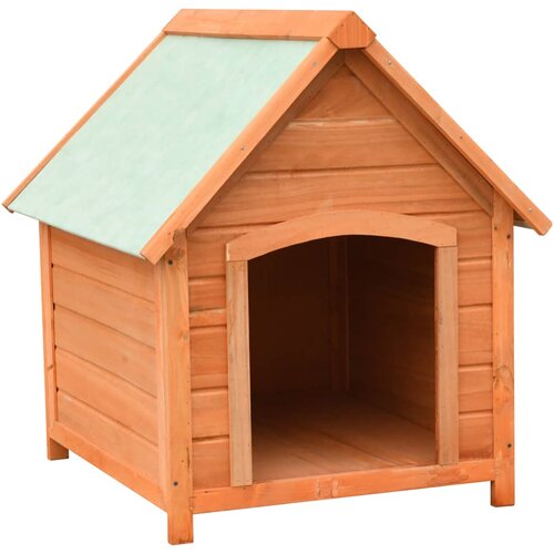 VidaXL Kućica za pse od masivne borovine i jelovine 72 x 85 x 82 cm Slike