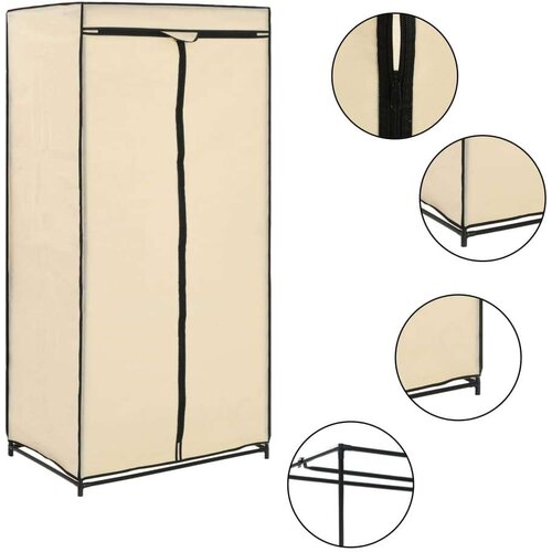 vidaXL 282439 Wardrobe Cream 75x50x160 cm Cene