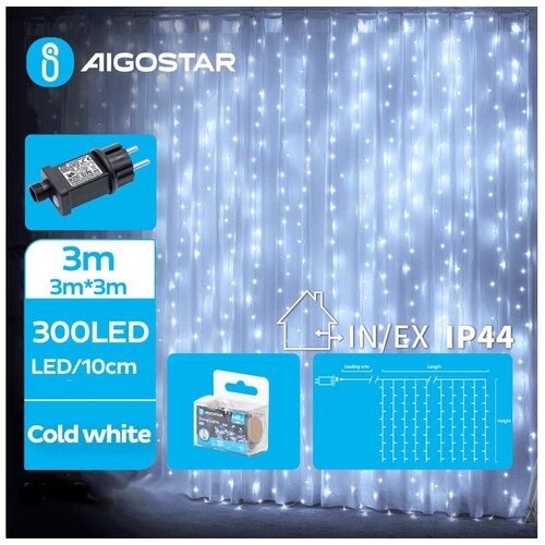 Aigostar LED spolja&amp;scaron;nja božićna girlanda 300xLED/8 funkcija 6x3m IP44 hladno bela Slike