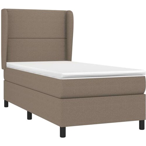 vidaXL Krevet s oprugama i madracem smeđesivi 100 x 200 cm od tkanine Cijene