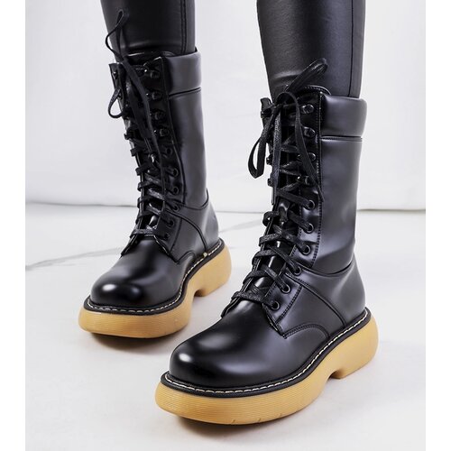 Gemre Black combat-style ankle boots Redel Slike