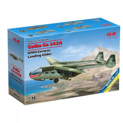 ICM model kit aircraft - gotha go 242A wwii german landing glider 1:48 Cene