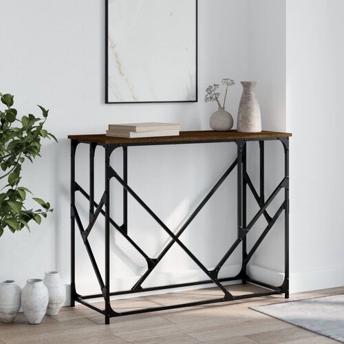  Konzolni stol boja smeđeg hrasta 100x40x80 cm konstruirano drvo Cijene