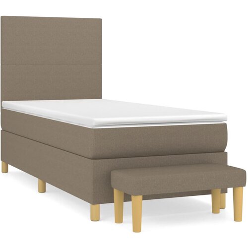 vidaXL Krevet s oprugama i madracem smeđesivi 80x200 cm od tkanine Cijene