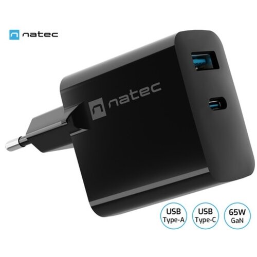 Natec NUC-2145 mobile device charger Universal Black AC Fast charging Indoor Cene