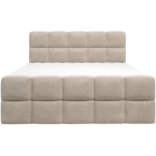 XORA POSTELJA Z VZMETNICO 140 cm x 200 cm , tekstil rjavosiva Slike
