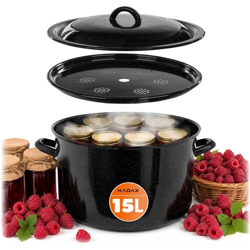 KADAX Emajliran lonec 15L za pasterizacijo Bigos s pokrovom, visok 33 cm, (5000355886) Cene