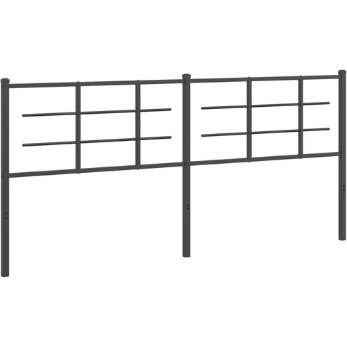 VidaXL Kovinsko posteljno vzglavje črno 200 cm, (21142738) Slike