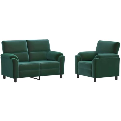  Set sofe 2 pcs Tamnozelena Bar&amp;scaron;un - Tamnozelena 1-Sjedalo + 2-Sjedalo (120 cm) Slike
