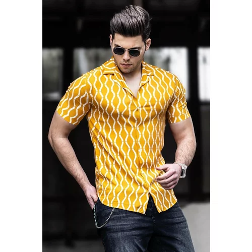 Madmext Shirt - Yellow - Regular fit