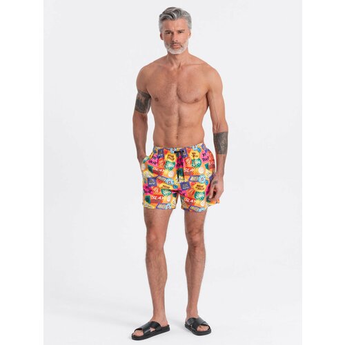 Ombre Men's swim shorts in lettering - multicolor Cene