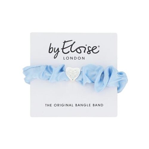 By Eloise London Silk Scrunchie Silver Heart Sky Blue gumice za kosu Cijene