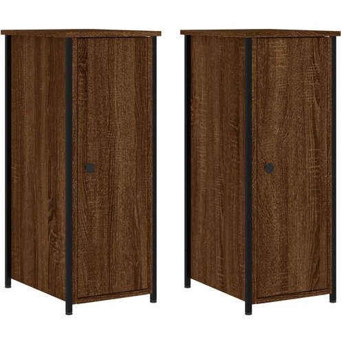 Maison Chic Dvo delni komplet Nočne omarice - Nočne mize rjavi hrast 32x42x80 cm inženirski les, (21690139) Cene