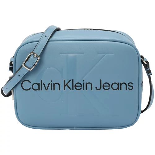 Calvin Klein Jeans Torba preko ramena sivkasto plava / crna