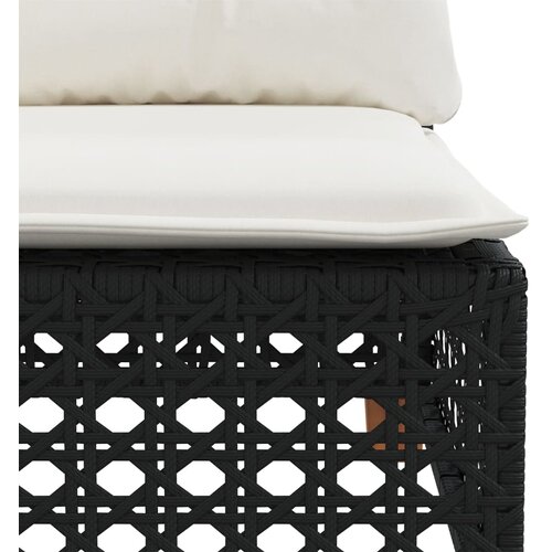  8-dijelni set vrtnih sofa od poliratana s jastucima crni Crna 55 x 55 x 36 cm Slike