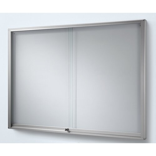 eurokraft pro Vitrina, aluminijast okvir, drsna vrata, 8 x DIN A4, težko vnetljiva, ŠxVxG 910 x 670 x 50 mm Cene