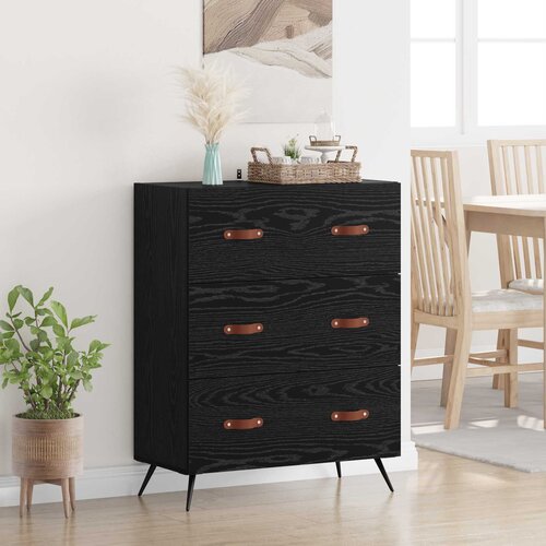  Komoda Crni Hrast 69,5 x 34 x 90 cm Konstrukcijsko drvo Cijene