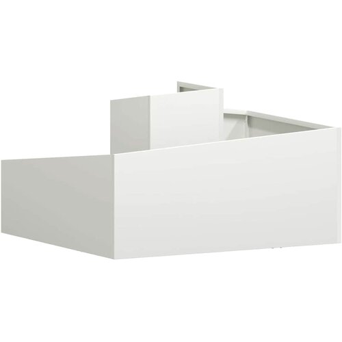  Vrtna saksija Bijelo 80 x 80 x 50 cm Čelična vrata Slike