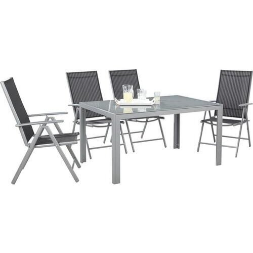 Ambia Garden ZLOŽLJIV VRTNI SEDEŽ aluminij črna, srebrne barve, bela Slike