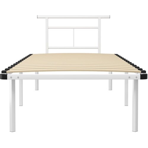  Okvir za krevet bijeli metalni 90 x 200 cm Slike